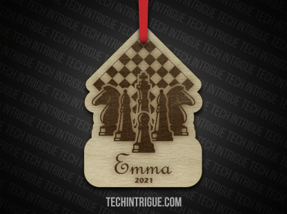 Chess Ornament with Custom Name and Year