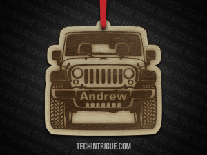 Jeep Ornament With Personalized Name Andrew