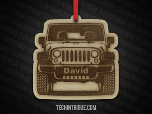 Jeep Ornament With Personalized Name