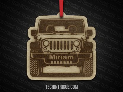Jeep Ornament With Personalized Name